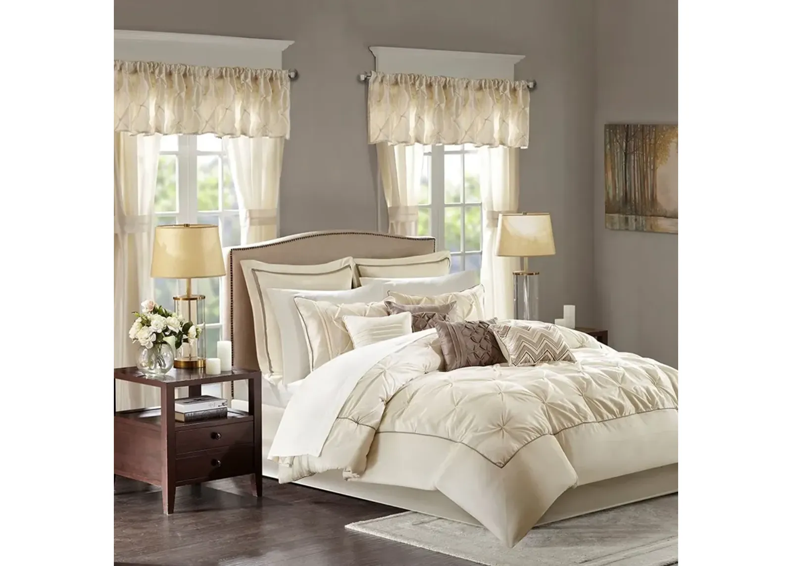 Valeah King Complete Room Set - Ivory