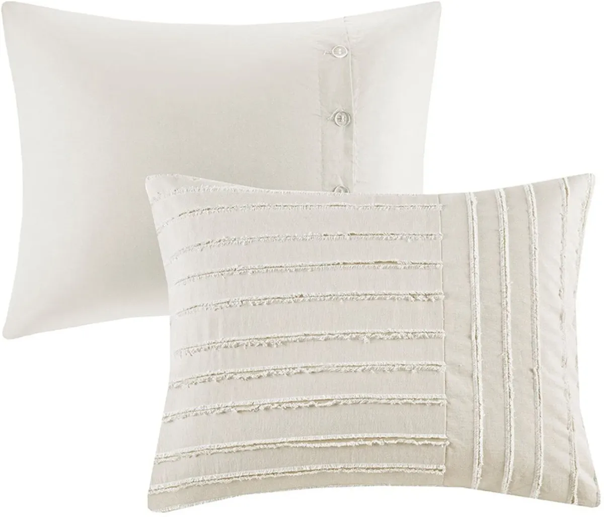 Korey Queen Comforter Set - Ivory