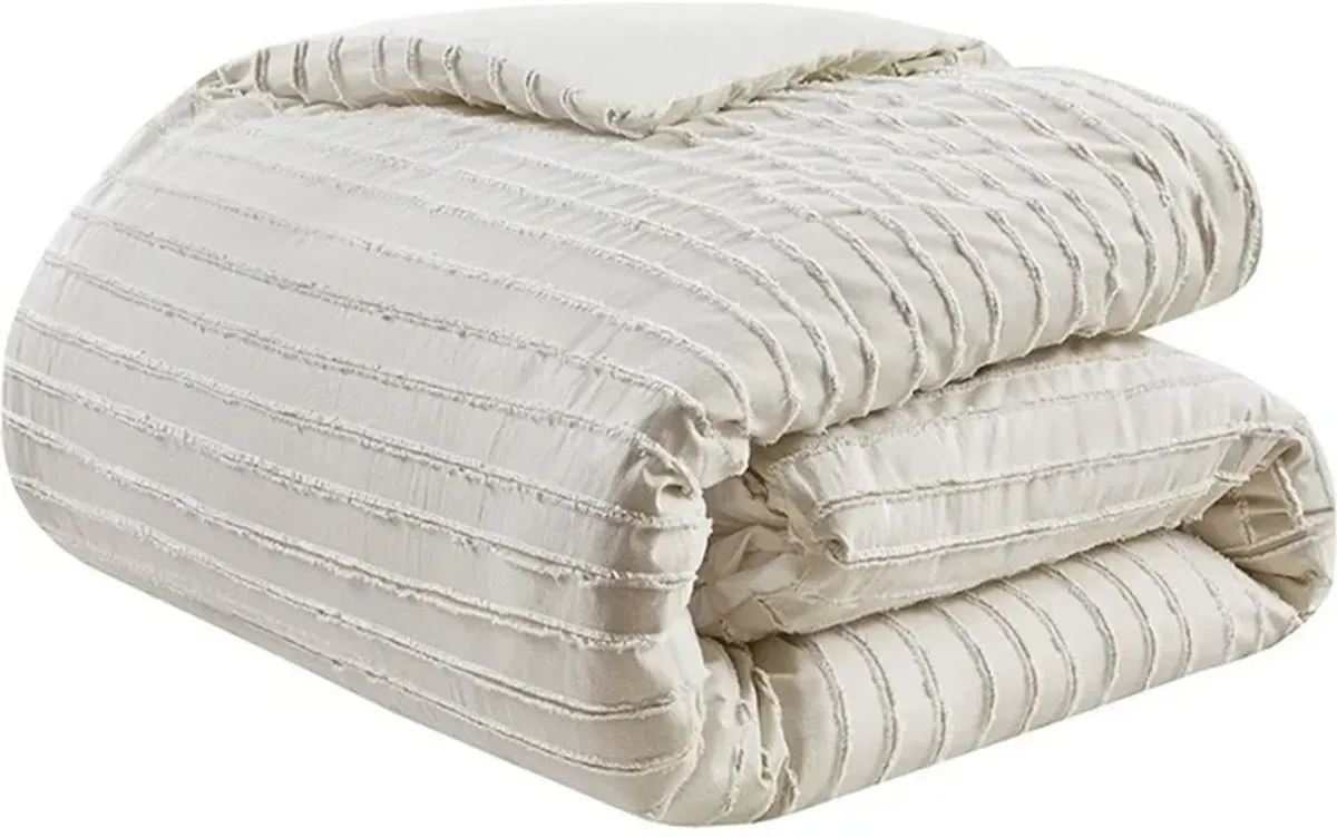 Korey Queen Comforter Set - Ivory