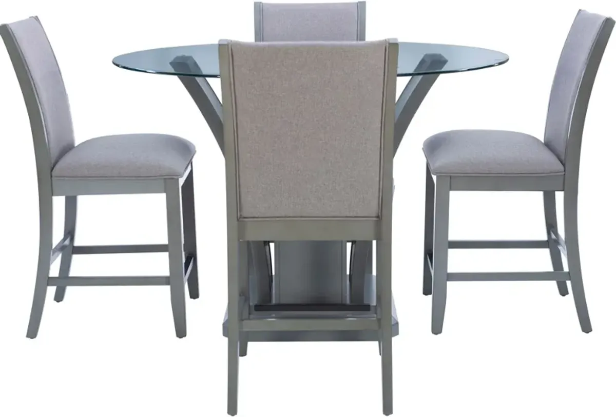 Zina 5-Piece Counter-Height Dining Set