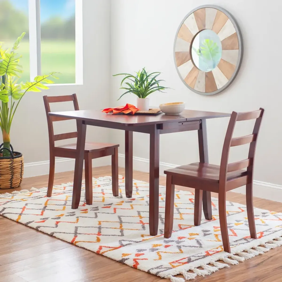 Melonie 3-Piece Drop-leaf Dining Set - Brown