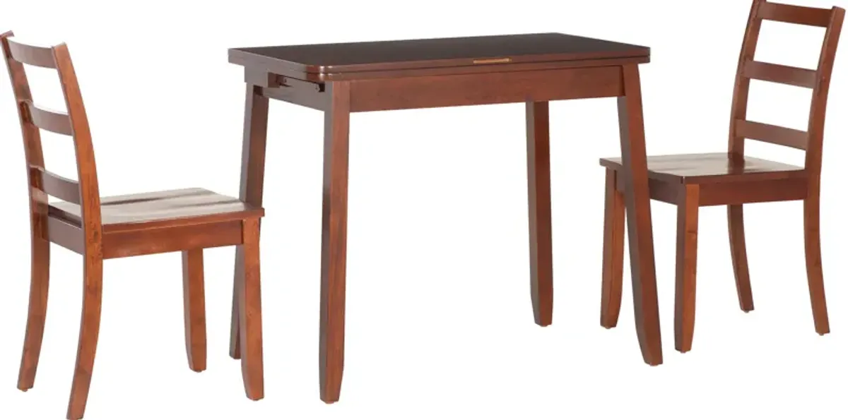 Melonie 3-Piece Drop-leaf Dining Set - Brown