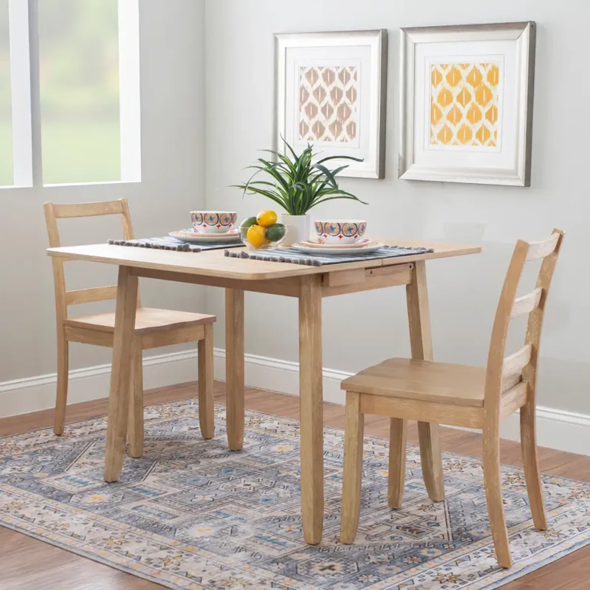 Melonie 3-Piece Drop-leaf Dining Set - Gray