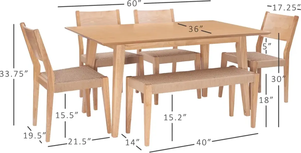 Vittorio 6-Piece Dining Set