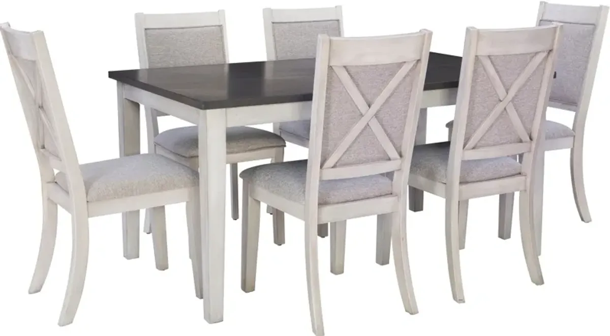 Calah Dining Table and 6 Side Chairs