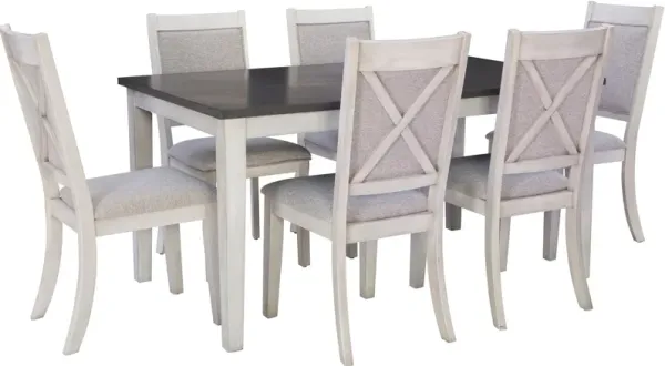 Calah Dining Table and 6 Side Chairs