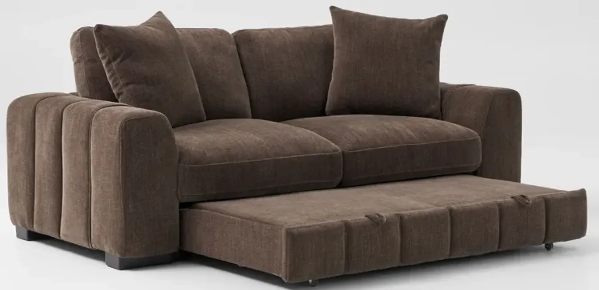 Hero Media Sleeper Sofa - Brown