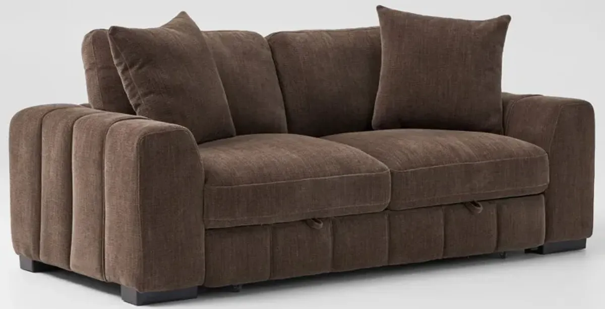 Hero Media Sleeper Sofa - Brown