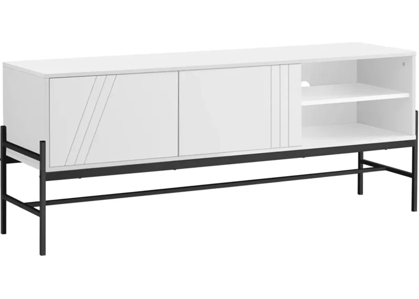 Daniella 60" TV Stand - White