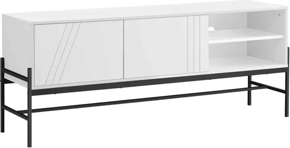 Daniella 60" TV Stand - White