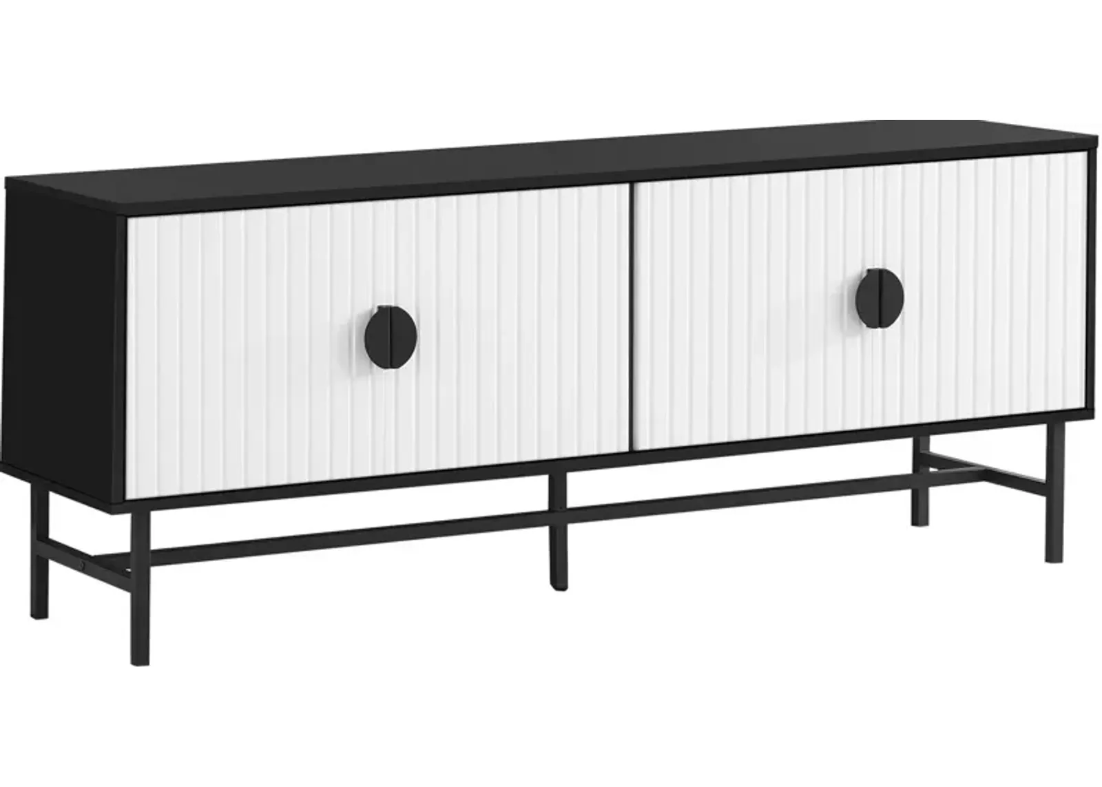 Collins 60" TV Stand - White/Black