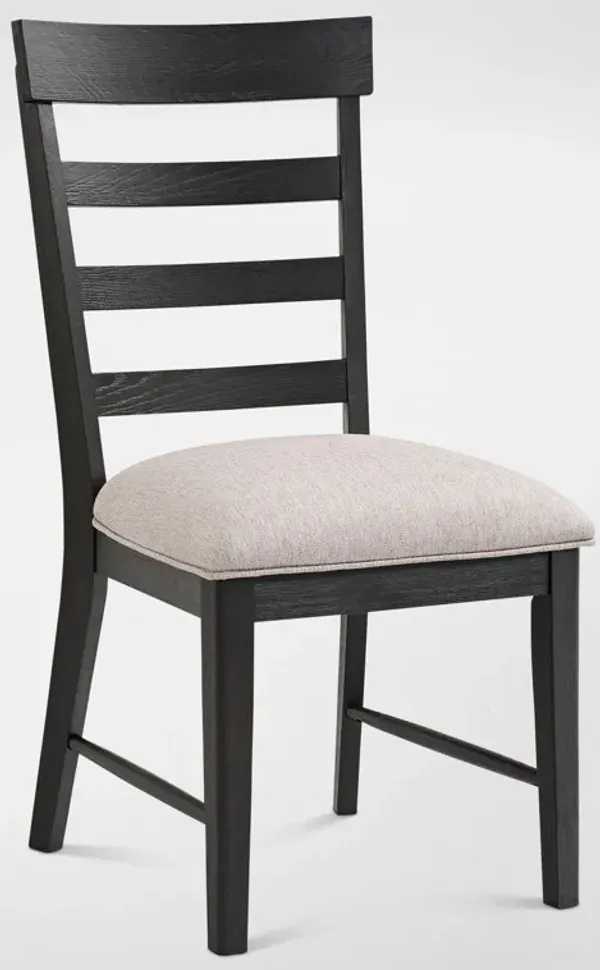 Hayward Solid Wood Ladder-Back Dining Chair - Black