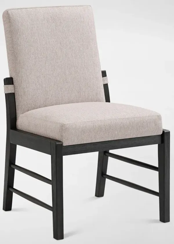 Hayward Upholstered Dining Chair - Black - Wood Legs