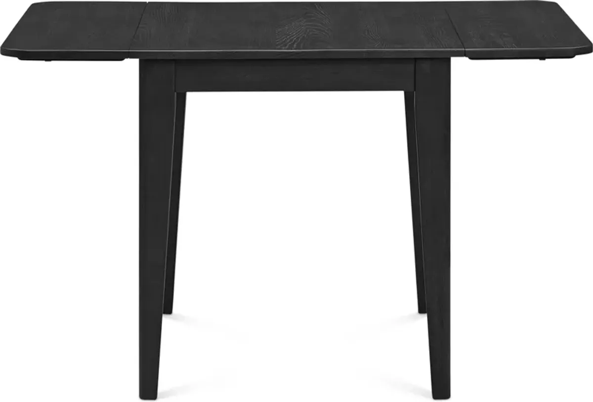 Hayward Small Extendable Dining Table & 4 Upholstered Chairs - Black