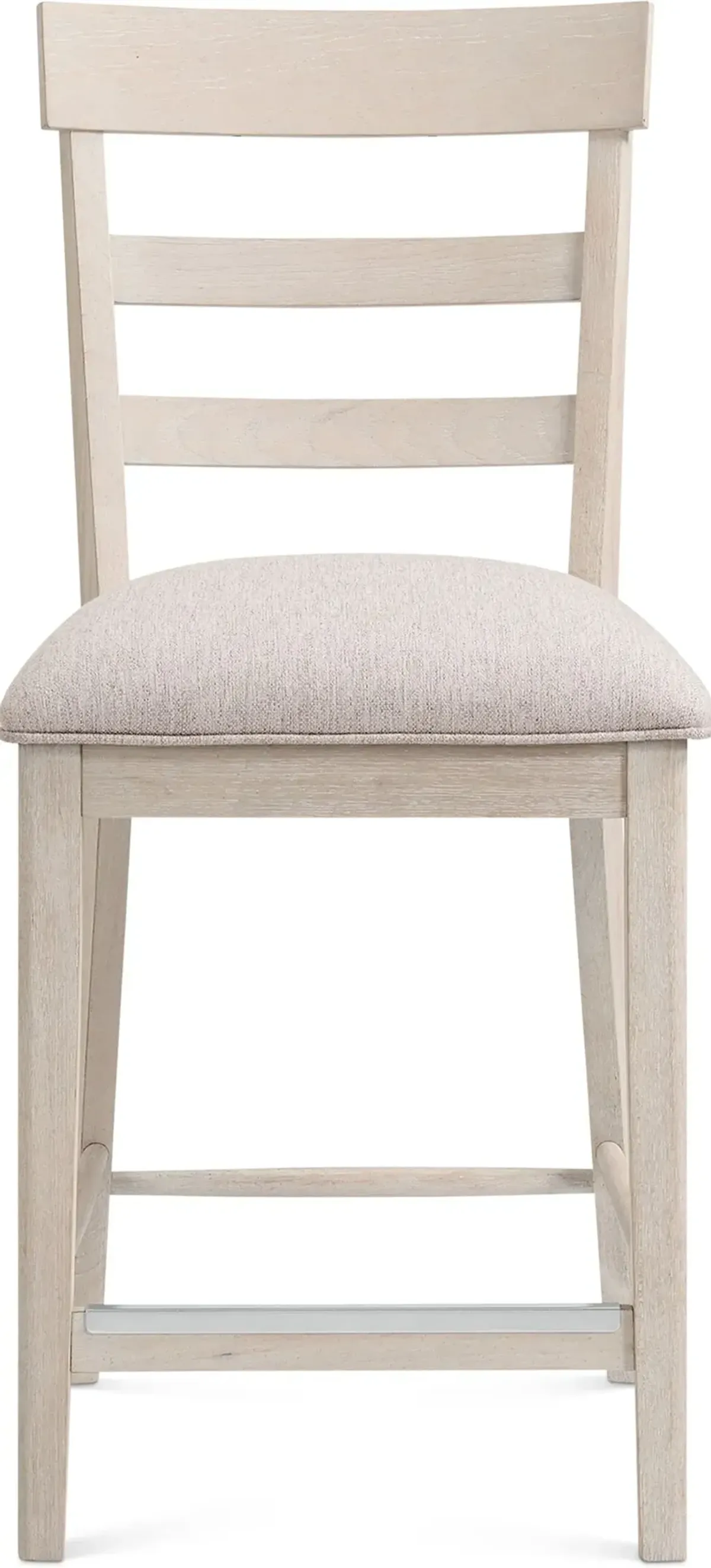 Hayward Solid Wood Ladder-Back Counter-Height Stool - White