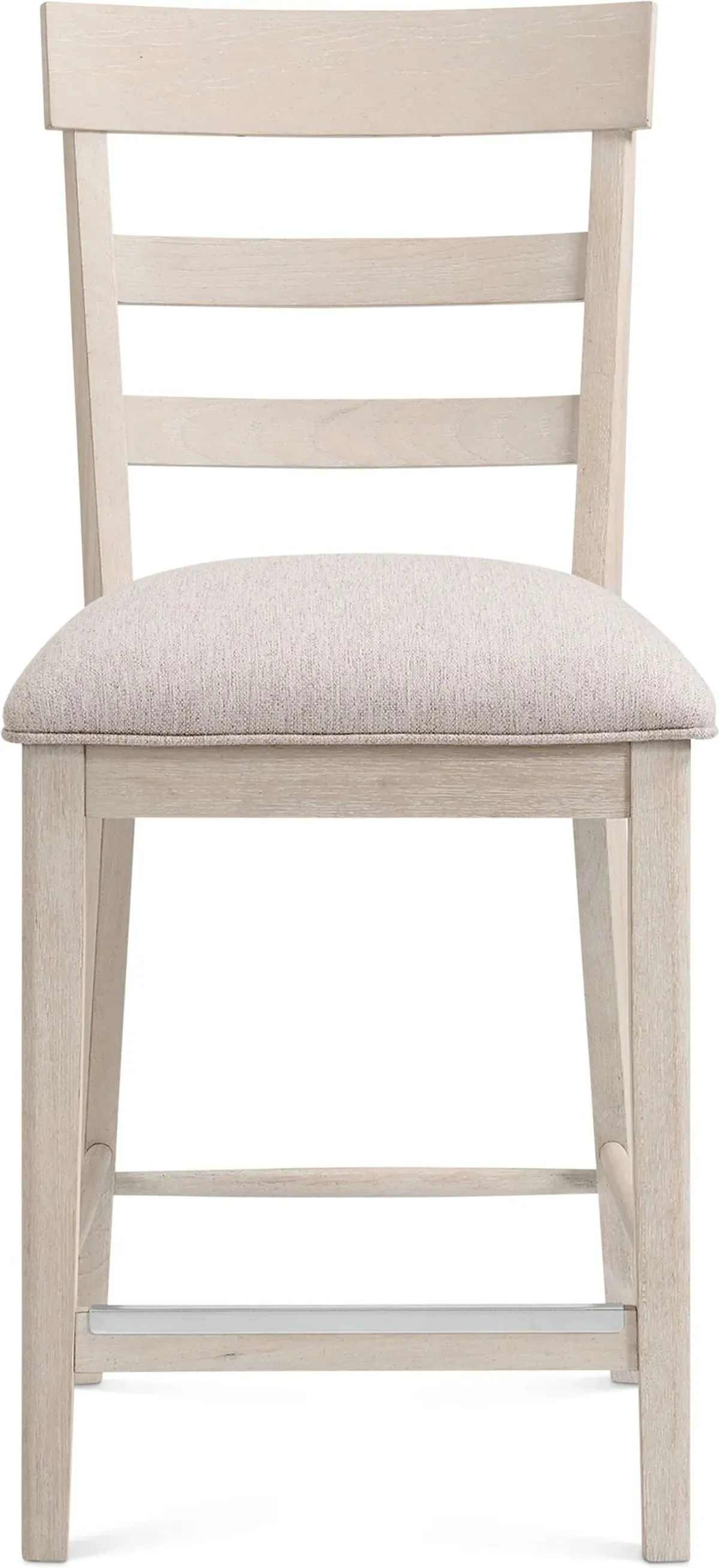 Hayward Solid Wood Ladder-Back Counter-Height Stool - White
