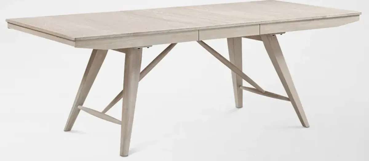 Hayward Solid Wood Large Extendable Dining Table & 4 Ladder-Back Chairs - White