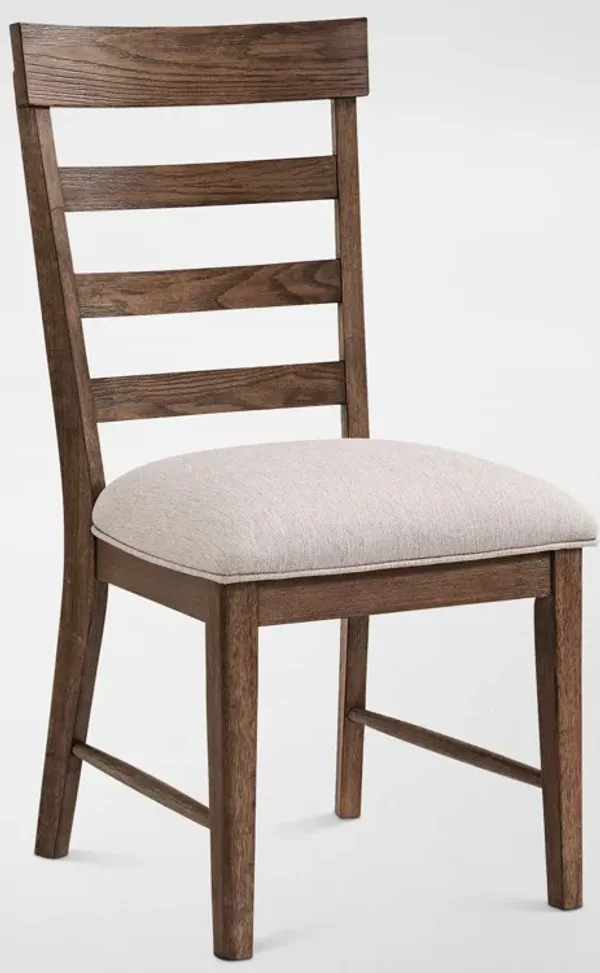 Hayward Solid Wood Ladder-Back Dining Chair - Brown