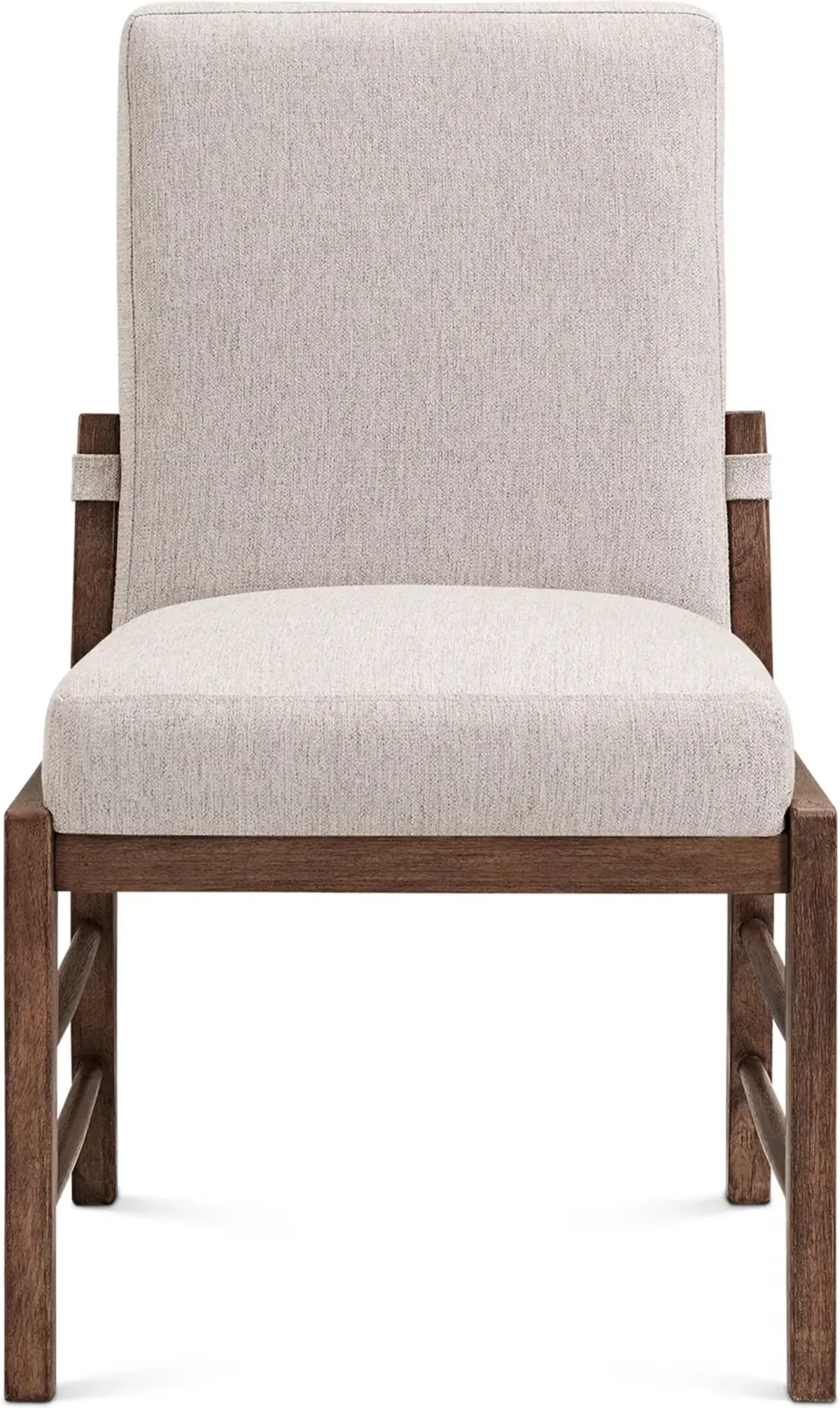 Hayward Upholstered Dining Chair - Brown - Wood Legs