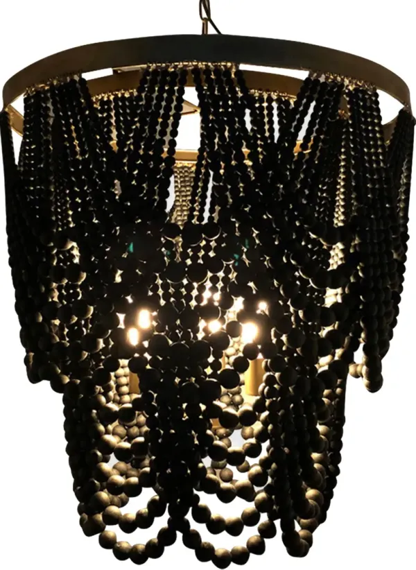 Beaded 3-Light Chandelier