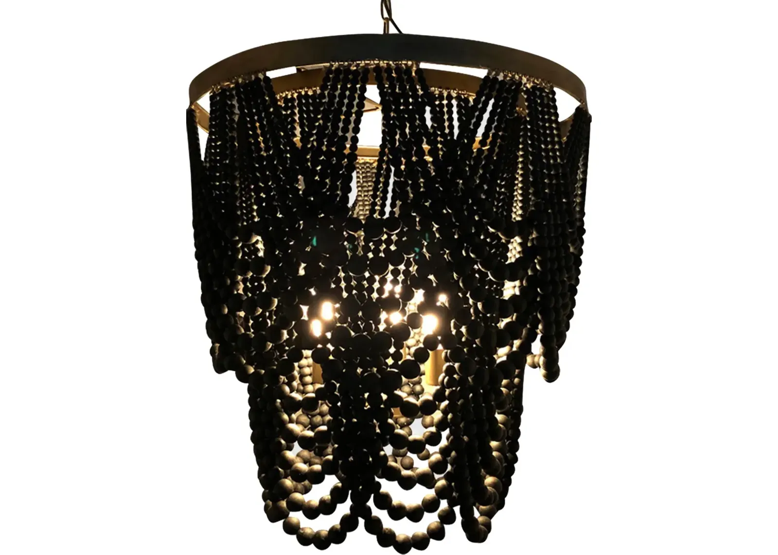 Beaded 3-Light Chandelier