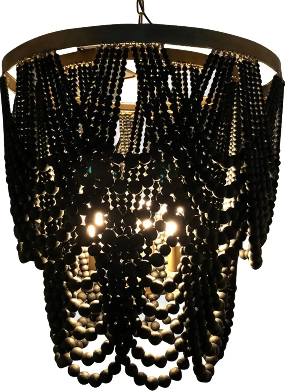 Beaded 3-Light Chandelier