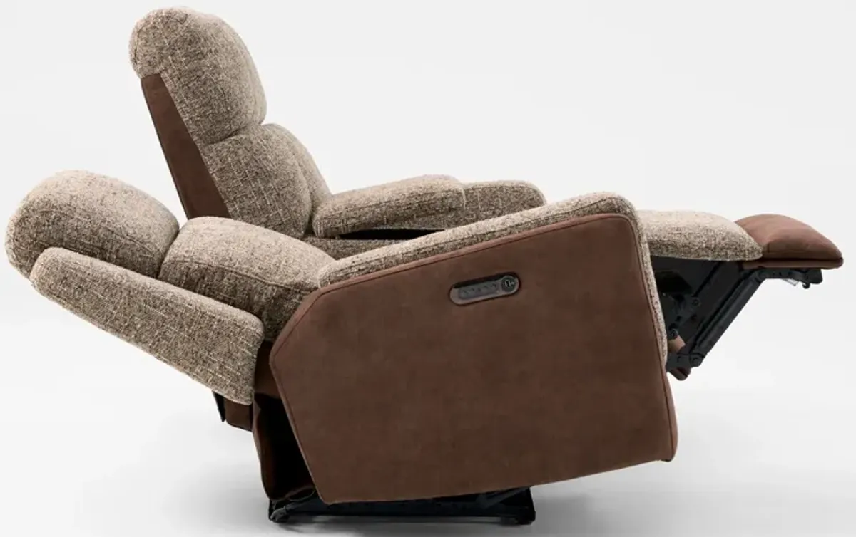 Desmond Dual-Power Reclining Loveseat with Console