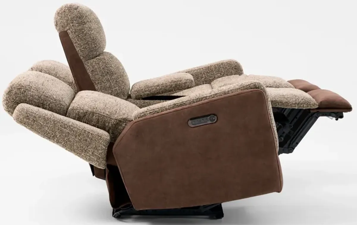 Desmond Dual-Power Reclining Loveseat with Console