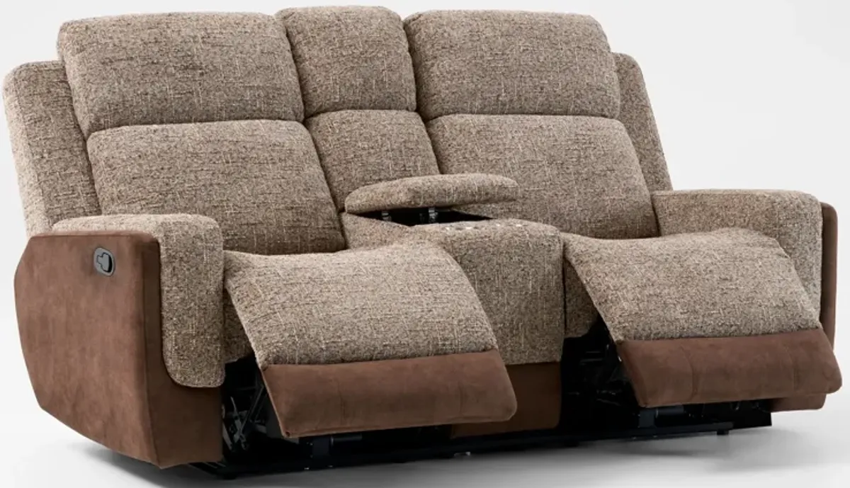 Desmond Manual Reclining Loveseat with Console