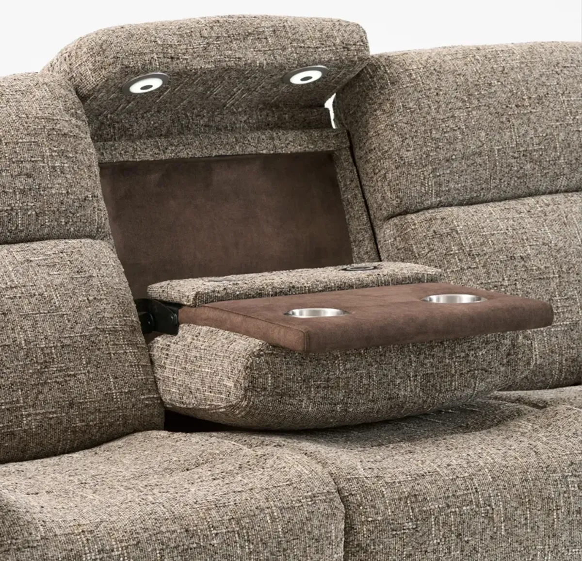 Desmond Manual Reclining Sofa and Loveseat with Console Set