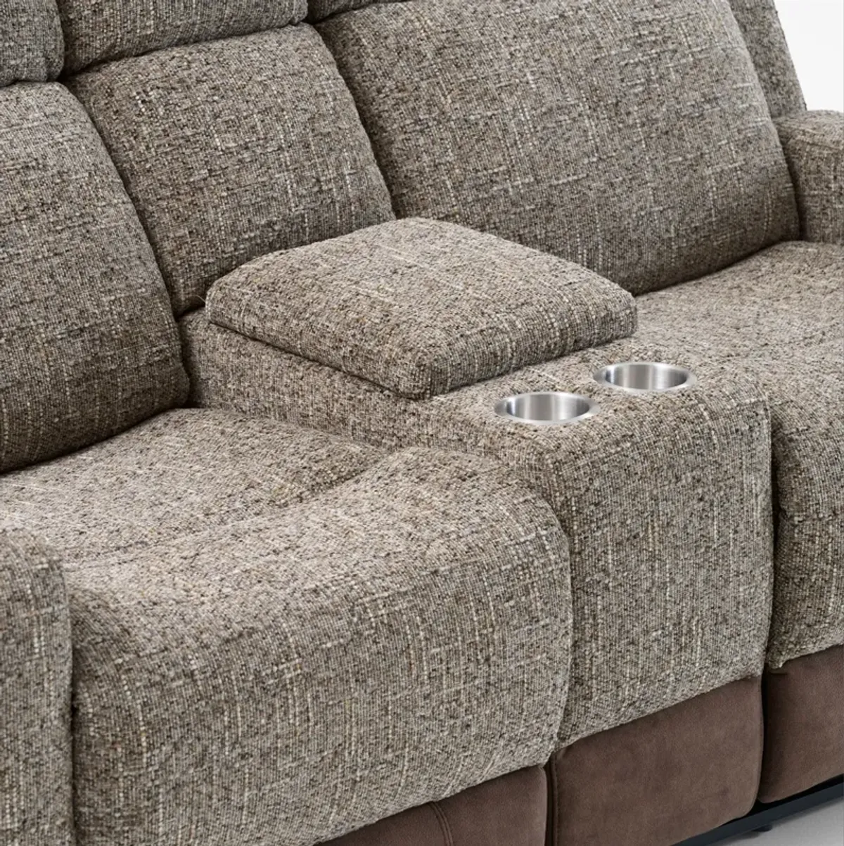 Desmond Manual Reclining Sofa, Loveseat with Console and Recliner Set