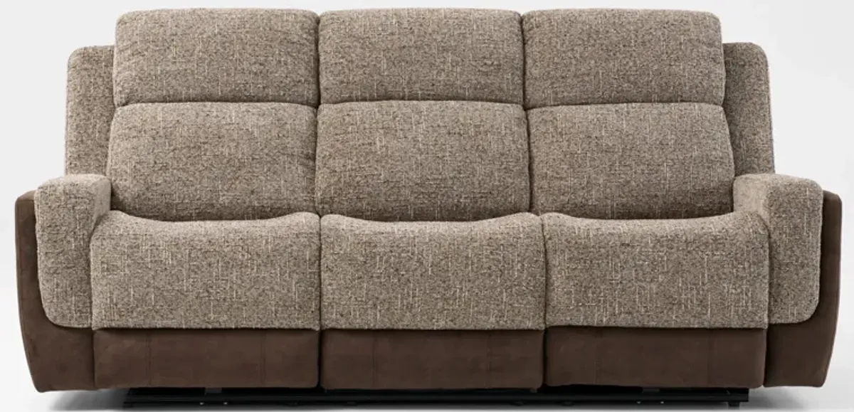 Desmond Manual Reclining Sofa, Loveseat with Console and Recliner Set