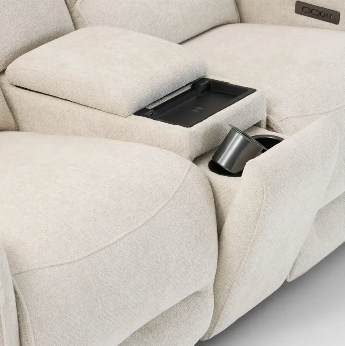 Wayne Dual-Power Reclining Loveseat with Console