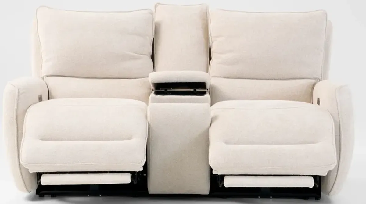 Wayne Dual-Power Reclining Loveseat with Console