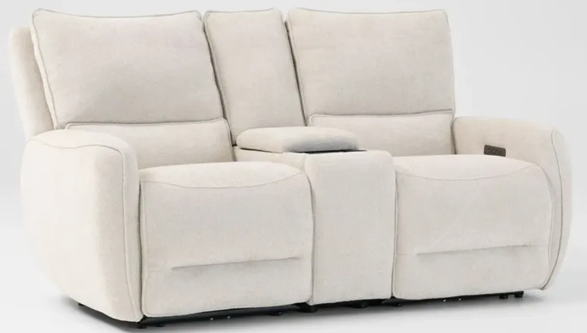 Wayne Dual-Power Reclining Loveseat with Console