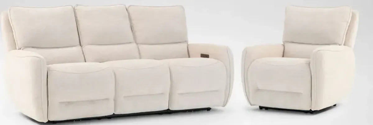 Wayne Dual-Power Reclining Sofa and Recliner Set