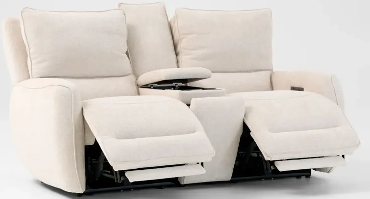 Wayne Dual-Power Reclining Sofa, Loveseat with Console, and Recliner Set