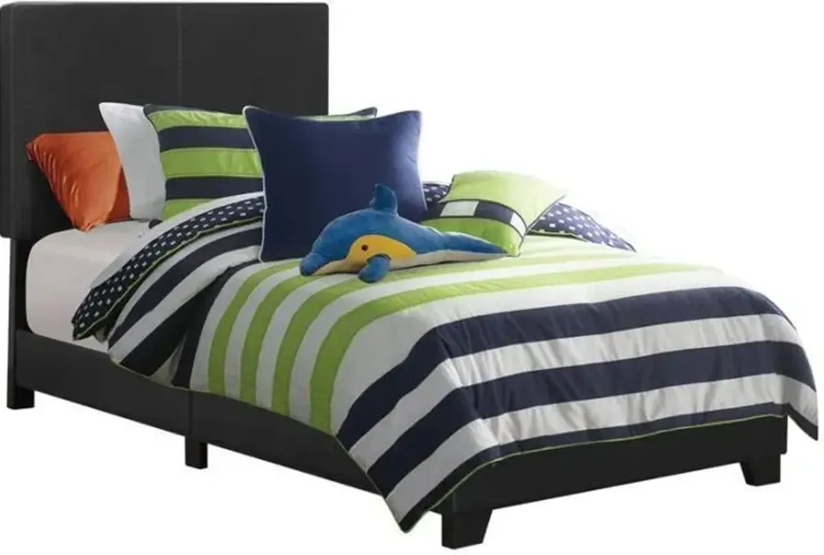 Silva Twin Upholstered Bed - Black