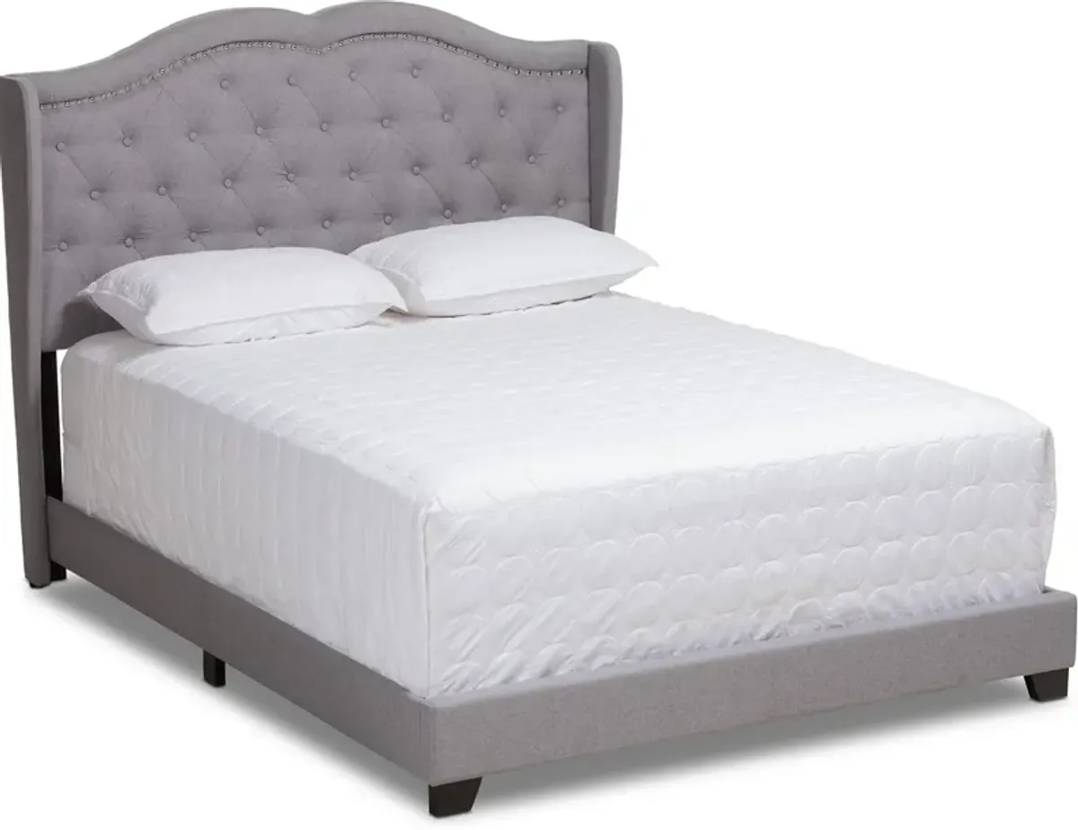 Kallie Queen Upholstered Bed - Gray