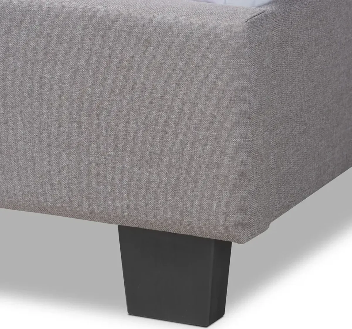 Carmen Twin Upholstered Bed - Gray/Black