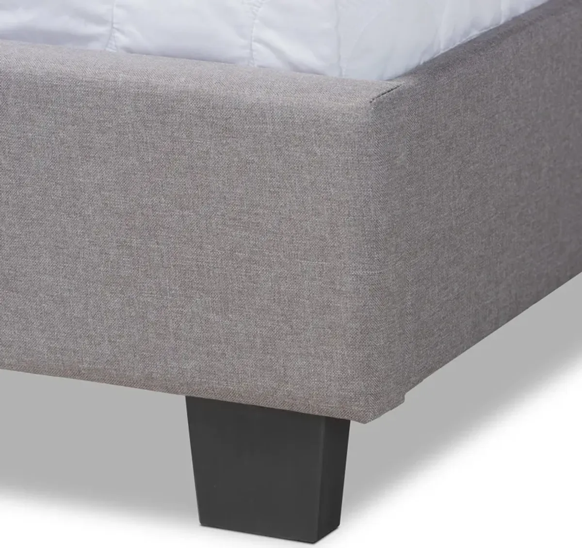 Carmen Queen Upholstered Bed - Gray/Black