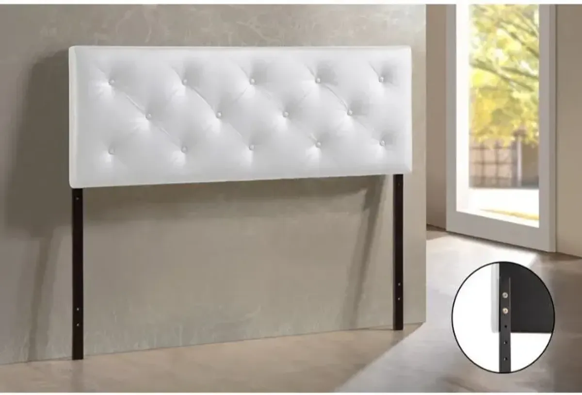 Sharley Full Upholstered Headboard - White