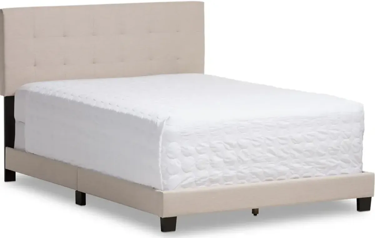 Zanab Full Upholstered Bed - Beige