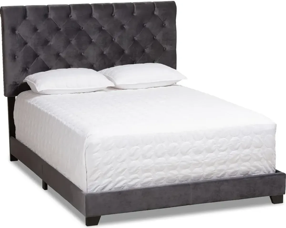 Noen Full Upholstered Bed - Dark Gray