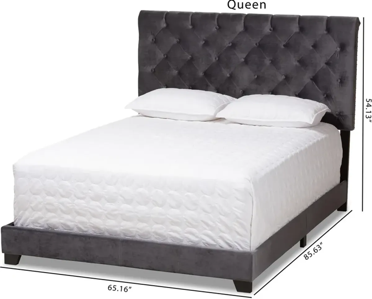 Noen King Upholstered Bed - Dark Gray