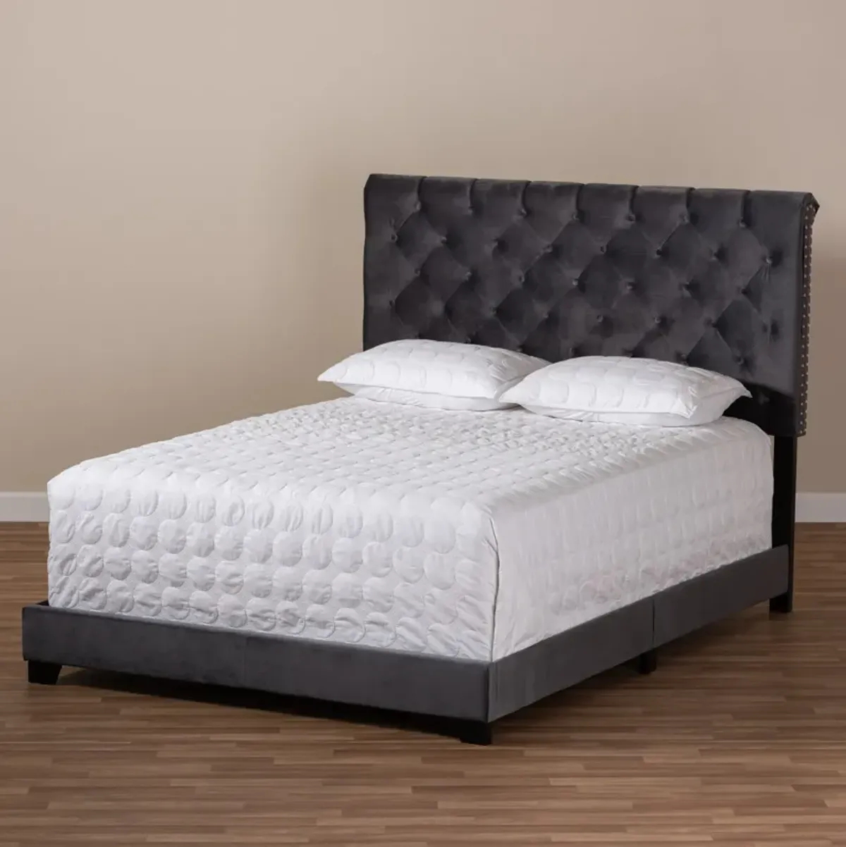 Noen King Upholstered Bed - Dark Gray