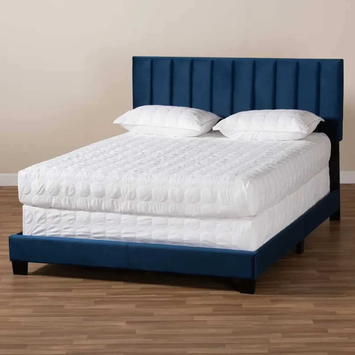 Talulla Full Upholstered Bed - Navy Blue/Black