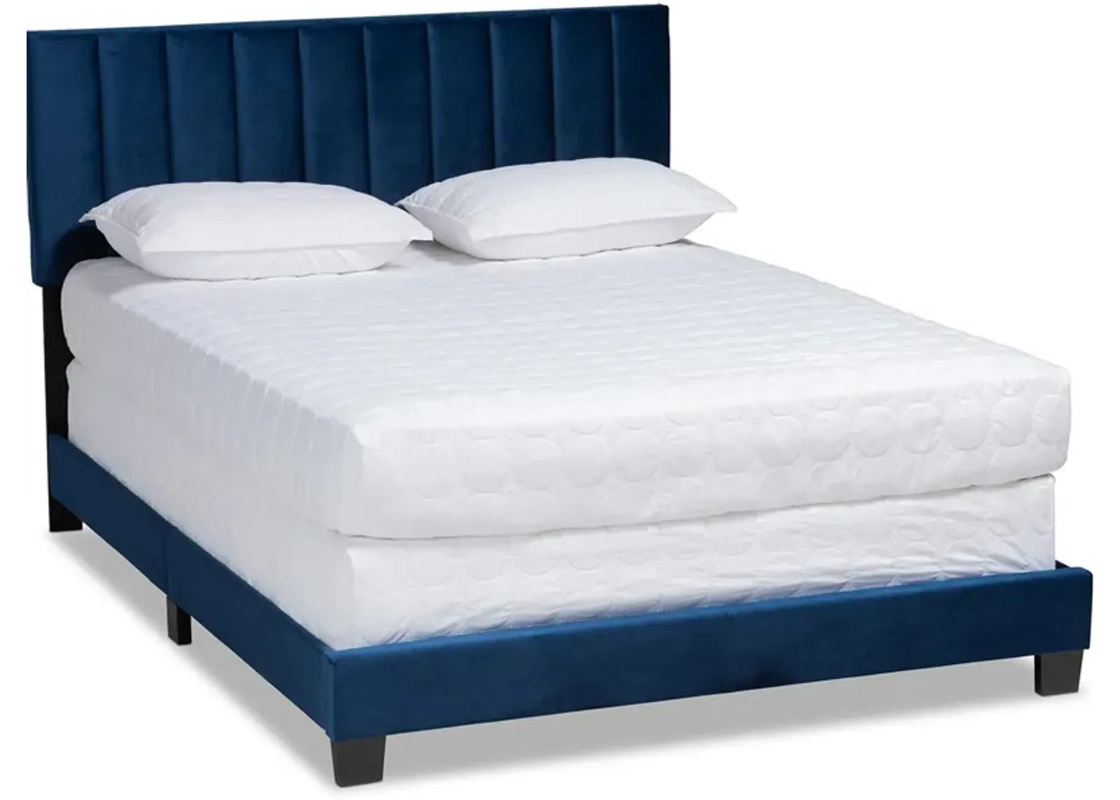 Talulla Full Upholstered Bed - Navy Blue/Black