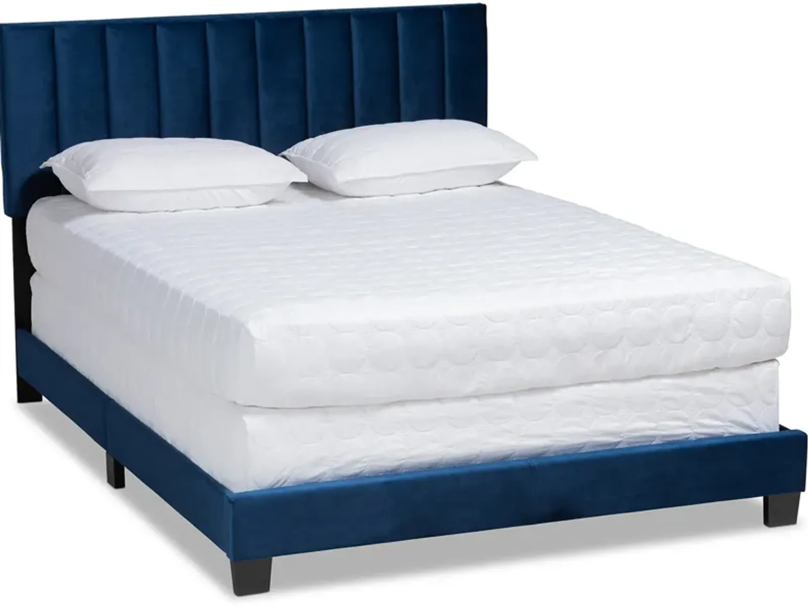 Talulla Full Upholstered Bed - Navy Blue/Black