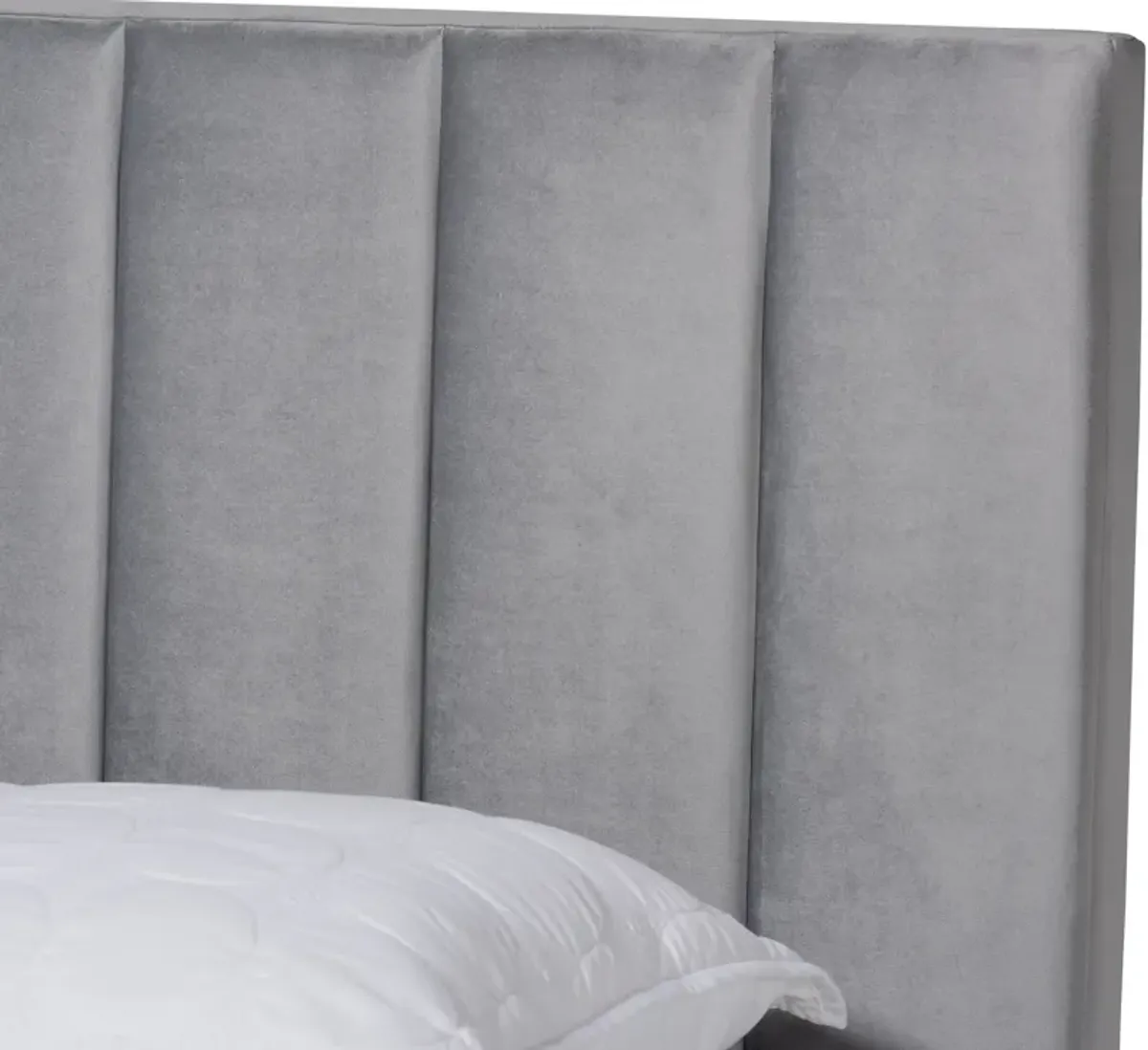 Talulla Full Upholstered Bed - Gray/Black